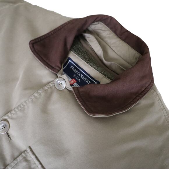 Free Country Mens Vintage Sherpa Lined Jacket Size XL Water Repellant Outerwear - Picture 12 of 13